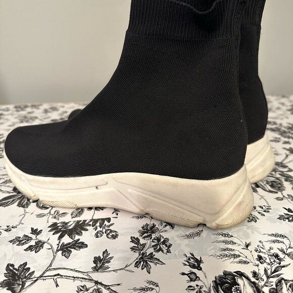 Steve Madden Womens Game Time Black Fitness Lifestyle Sock Sneakers Shoe - Picture 3 of 7